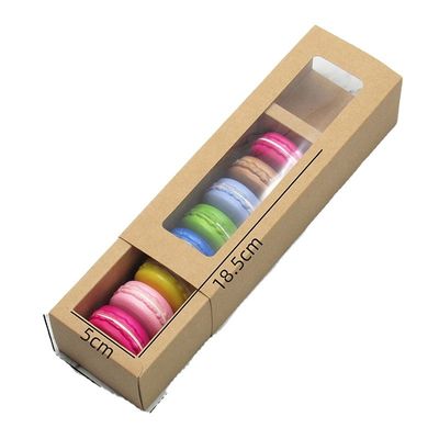 Cookie Pie Macaron Selection Box Kraft Paper long With Window