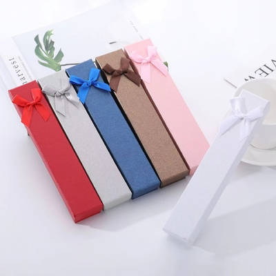 Jewelry Art Paper Paperboard Gift Boxes Handmade With Ribbon