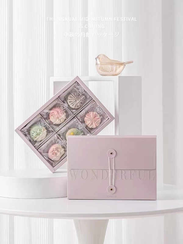 Purple Art Paper Foldable Gift Boxes With Ribbon Dividers Matt Lamination