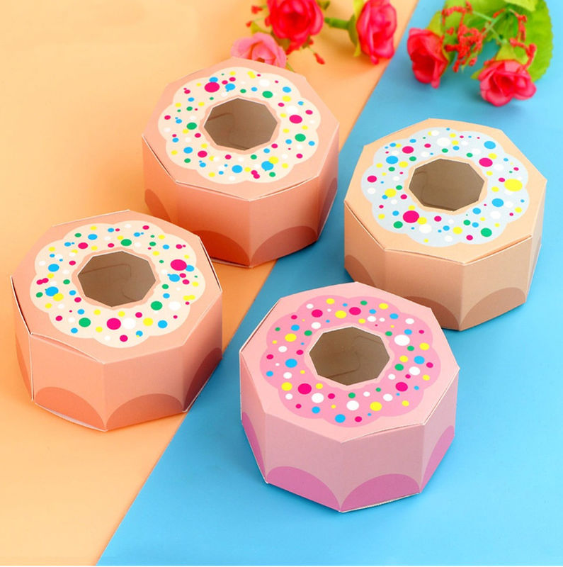 8cm Foldable Octagonal Paper Carton Box , Sweet Candy Box In Various Colors